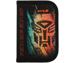 Пенал без наполнения Kite Transformers 1 отделение 2 отворота черный (TF25-622)