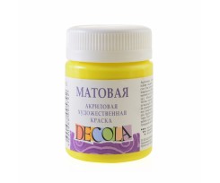 Фарба акрилова ЗХК Декола 50 мл лимонна матовий (352050)