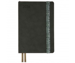 Дневник датированный 2026 Leo Planner Polo A5 368 страниц графитовый (252694)