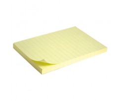 Блок бумаги Axent Delta с клейким слоем 100x150 мм 100 листов линия желтый (D3330-01)