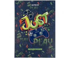 Щоденник шкільний Kite Just play А5 84 аркуша синій (K21-262-10)