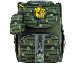 Рюкзак школьный каркасный Kite Education Transformers 35х25х13 см 11.5л хаки (TF24-501S)
