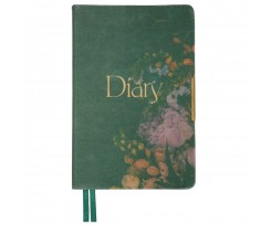 Дневник датированный 2026 Leo Planner Bloom A5 368 страниц зеленый (252683)