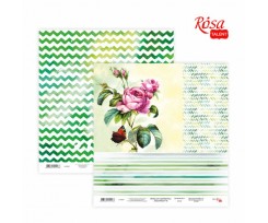 Бумага для скрапбукинга ROSA TALENT Floral Poem 15 двусторонняя 30х30 см 200 г / м2 (5316027)