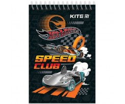 Блокнот пластиковий Kite Hot Wheels А6 48 аркушів нелінований (HW24-196)