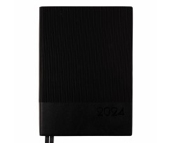 Щоденник датований Leo Planner Velvet 2024 А5 368 сторінок чорний (252429)