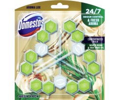 Туалетний блок Domestos Люкс Свіжість білої троянди та чайного дерева 3х55 г (dm.68590)