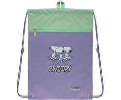 Сумка для взуття з кишенею Kite Education Snoopy 46x33 см фіолетовий (SN22-601M-3)