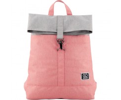 Рюкзак GoPack Сity, 37x35x9 см, 11 л, поліестер, сіро-рожевий (GO20-155S-3)