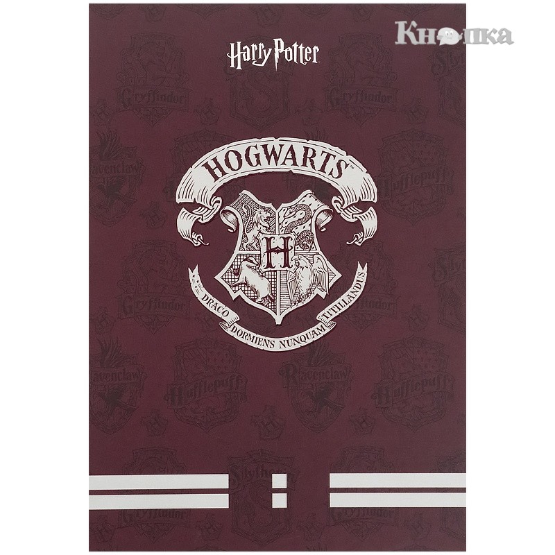 Блокнот Kite Harry Potter A5 50 аркушів клітинка бордовий (HP21-194-1)