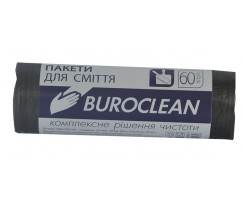 Пакети для сміття BuroClean Eco 60 л 40 штук 10 мкм чорні (10200035)