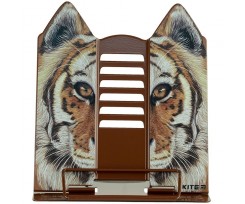 Підставка для книг Kite Tiger металева 20х26 см коричнева (K24-390-4)