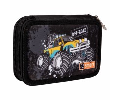 Пенал твердий Smart Monster Truck подвійний 13х21х4 см чорний (533287)
