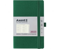 Щотижневик Axent Partner Soft Fabric 125x195 мм 96 аркушів темно-зелений (8514-23-23-A)