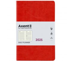 Дневник датированный 2025 Axent Partner City Soft А5 368 страниц красный (8821-25-03-A)