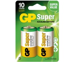 Батарейка GP SUPER ALKALINE 1.5V 13A-U2 LR20 D блістер (4891199000003)