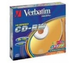Диск CD-RW 700Mb,8-12х, HighSpeed Col, Slim