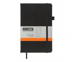 Книга записна Buromax Etalon 125x195 мм 96 аркушів лінія чорна (BM.291260-01)