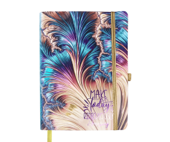 Дневник датированный 2025 CHERIE A5 336 страниц золотой (BM.2182-23)