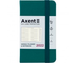 Щотижневик датований Axent Pocket Strong 2022 А6- 96 аркушів малахітовий (8508-22-31-A)