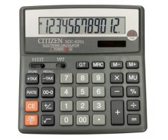 Калькулятор настільний Citizen 156х156х31.3 мм 12 розрядний пластик чорний (SDC 620)