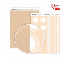 Бумага дизайнерская ROSA TALENT Кружево 7 двусторонний 210х297 мм 250г / м2 (5310039)