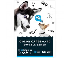 Картон цветной двухсторонний Kite Dogs А5 10 листов (K22-289)