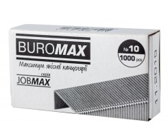 Скобы для степлера №10 Buromax никелированные 1000 штук (BM.4401)