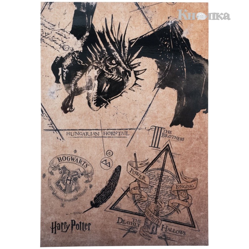 Блокнот Kite Harry Potter A5 50 аркушів клітинка коричневий (HP21-194-2)