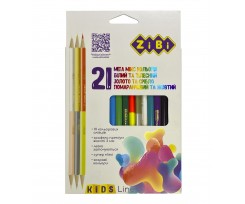Олівці кольорові ZiBi KIDS Line 21 колір (ZB.2441)