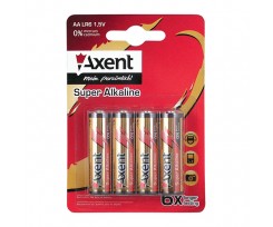 Элемент питания AXENT солевой АА R6 1.5V 4 штуки упаковка (5556-1-a)