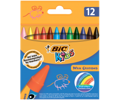 Мел восковая Bic Kids Wax Crayons 12 штук ассорти (bc927829)