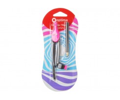Циркуль Optima Plazzy розовый (O81481)