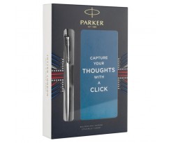 Набір ручка Parker Jotter+блокнот срібний (16 132b18)