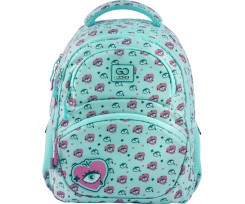 Рюкзак GoPack Education 175M-1 Hearts 39x29x12 см 17 л бірюзовий (GO23-175M-1)