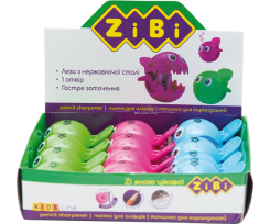 Чинка Zibi Kids line Пиранья з контейнером 12 штук асорті (ZB.5534)