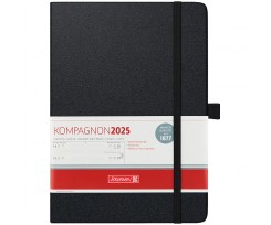 Еженедельник датированный 2025 Brunnen Euro Компаньон 210x260 мм 160 страниц черный (10-761 66 905)