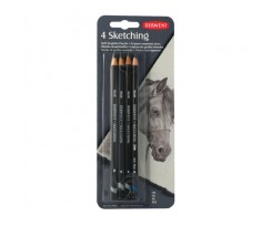 Набір з 4-х акварельних олівців Derwent Sketching чорний (39003)