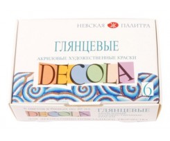 Набір акрилових фарб для декору Decola глянцевий 6 по 20 мл (52241013)