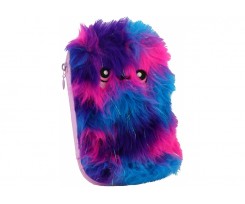 Пенал Cool For School 1 відділення з плюшем та аплікацією синій (CF6549-blue)