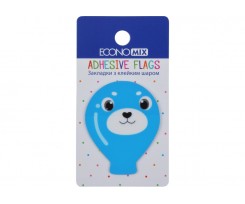 Закладки Economix Fun balloons з клейким шаром 40х50 мм 20 штук блакитні (E20967-04)