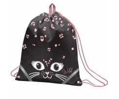 Сумка для взуття YES Wild kitty 40х35 см чорна (533170)