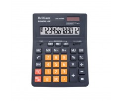 Калькулятор Brilliant 12 розрядний чорний (CDB1201-ORN)