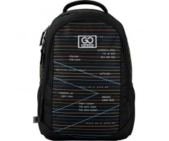 Рюкзак GoPack Education Stripes 43x30x16 см 21 л чорний (GO20-133M-2)