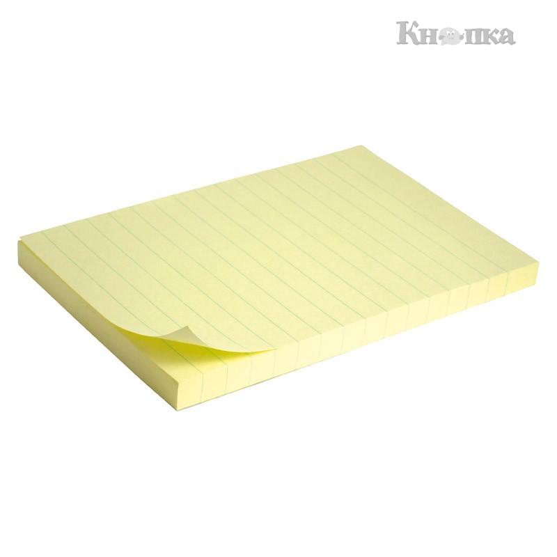 Блок бумаги Axent Delta с клейким слоем 100x150 мм 100 листов линия желтый (D3330-01)