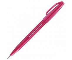 Маркер-пензлик Pentel Brush Sign pen 0.3-2 мм бордовий (SES15C-B2X)