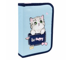 Пенал твердий 1Вересня My Little Pet 13х21х3 см блакитний (533442)