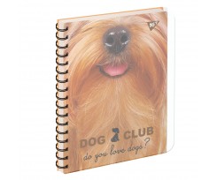 Зошит для записів YES Pets Club А5 144 аркуша клітинка помаранчевий (681679)