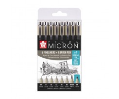 Набір лінерів Sakura Pigma micron чорні 6 шт (POXSDK8S)