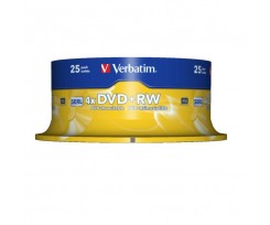 Диск DVD+RW, 4.7Gb, 4х, Cake (25), Silver